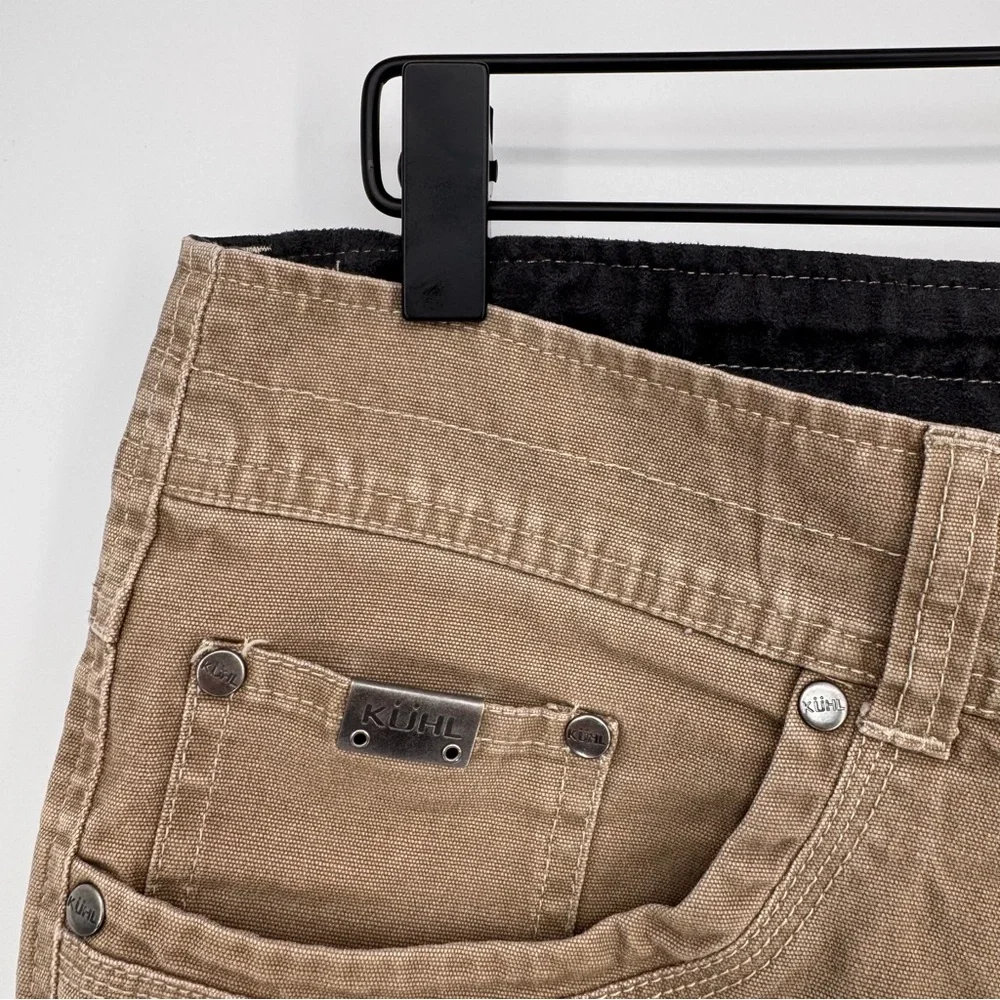 Kuhl Kanvas Vintage Patina Jeans Tan‎ Size 34W x 29.75L
